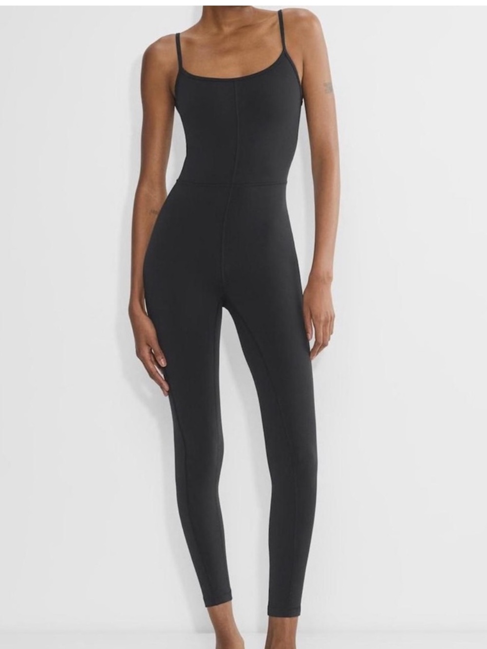 Aritzia Black Slim-Fit Sleeveless Jumpsuit